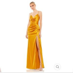 Leena for Mac Duggal evening gown | Size 8 | Yellow/Marigold